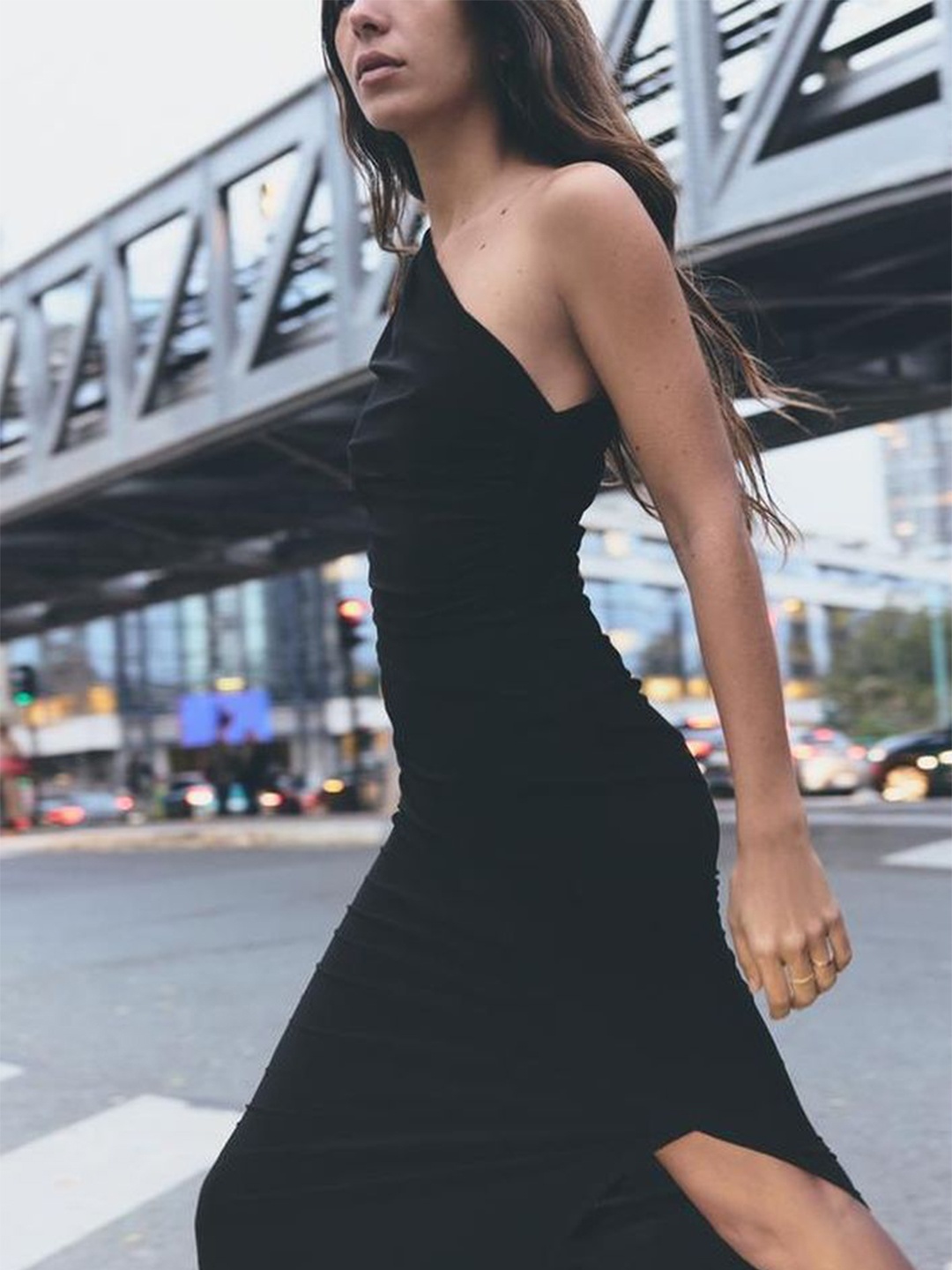 

LULU & SKY Women Maxi Bodycon Dress, Black