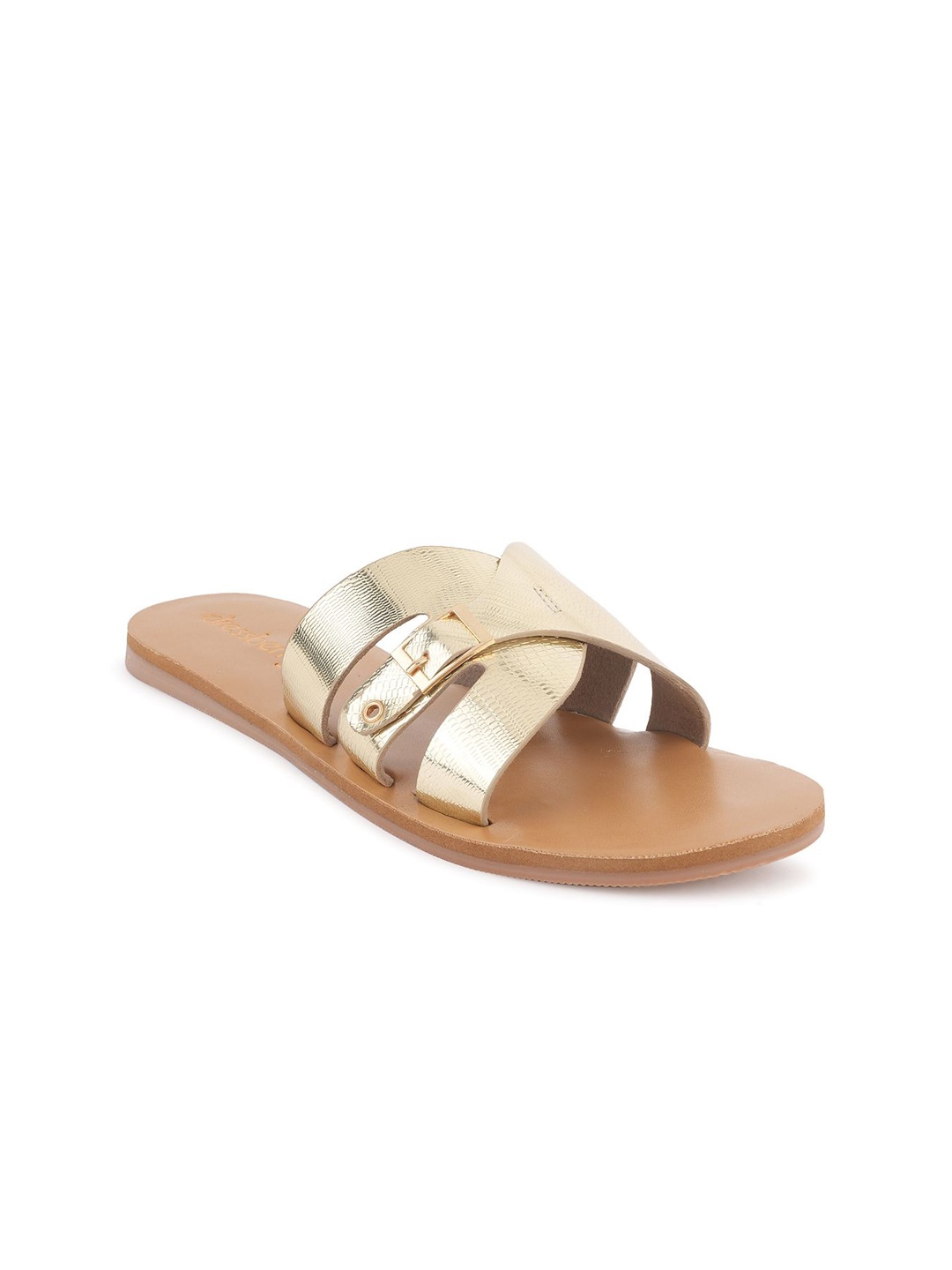 

Anouk Women Embellished Open Toe Flats, Gold