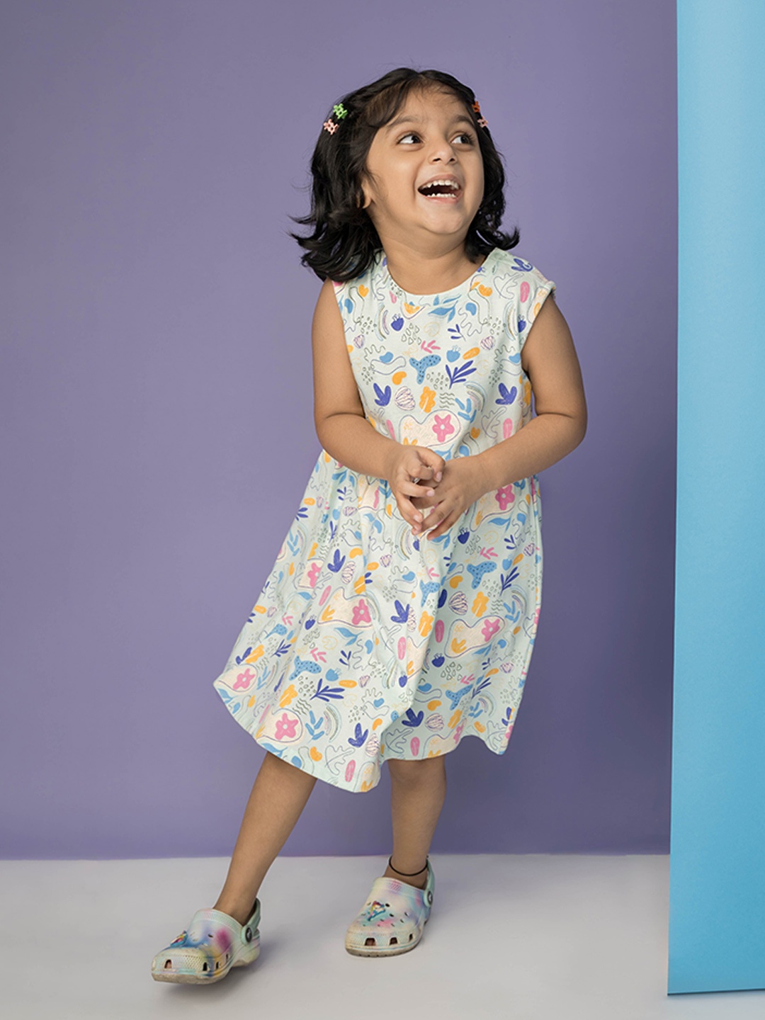 

Totle Floral Print Dress, Sea green