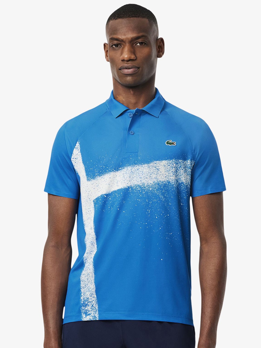 

Lacoste Men Polo Collar Applique Slim Fit T-shirt, Blue