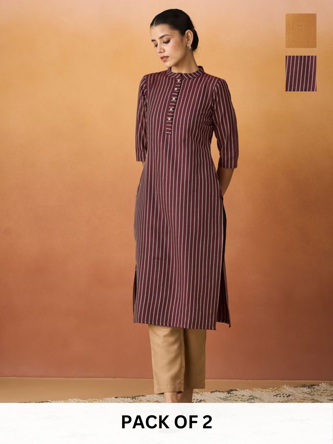 

KALINI Women Kurta, Maroon