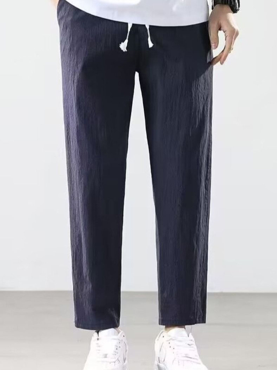 

StyleCast Men Cotton Straight Fit Regular Trousers, Blue
