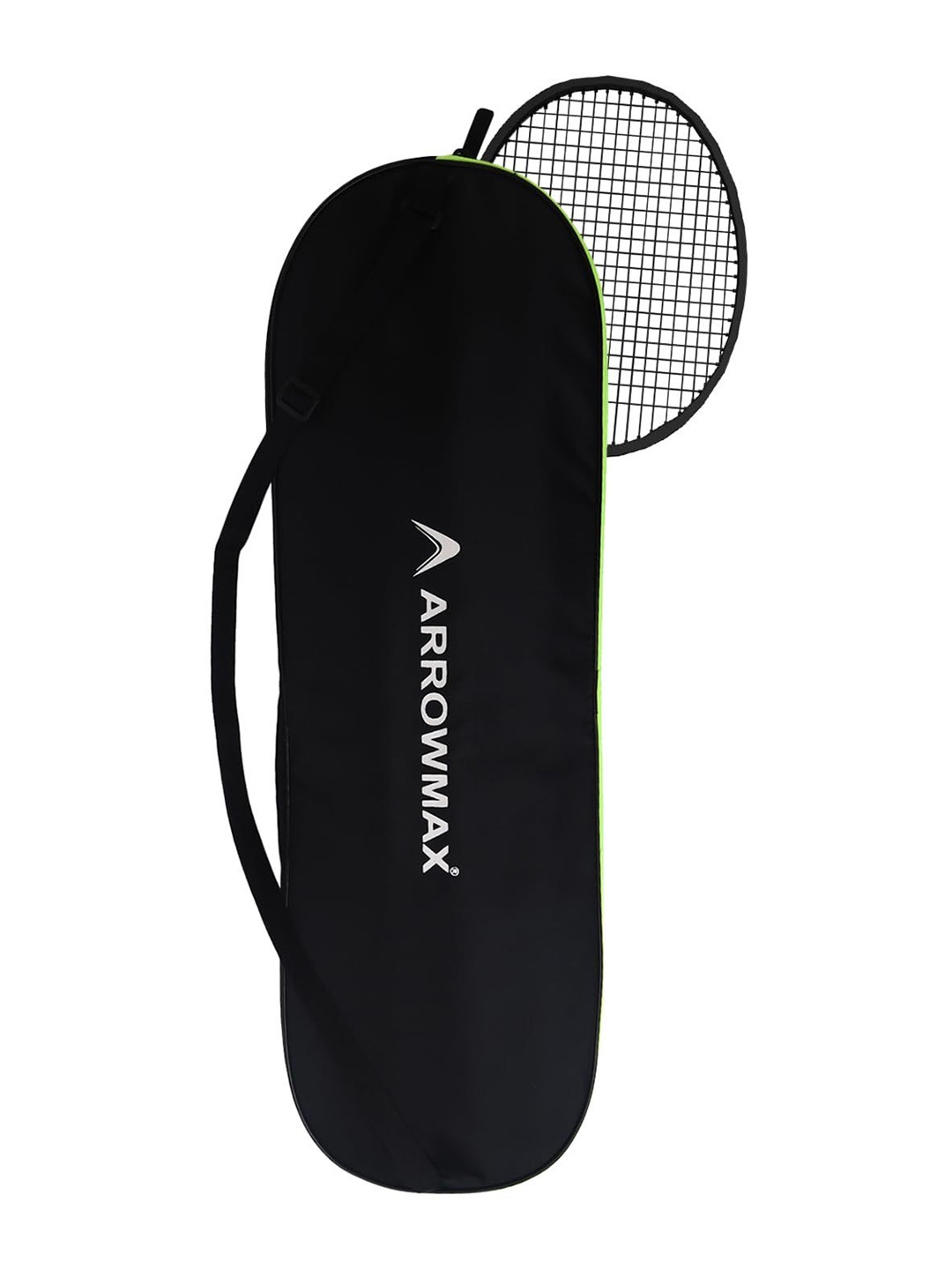 

ARROWMAX Badminton Racquets Kit With Single Zip Shuttle Bag, Green