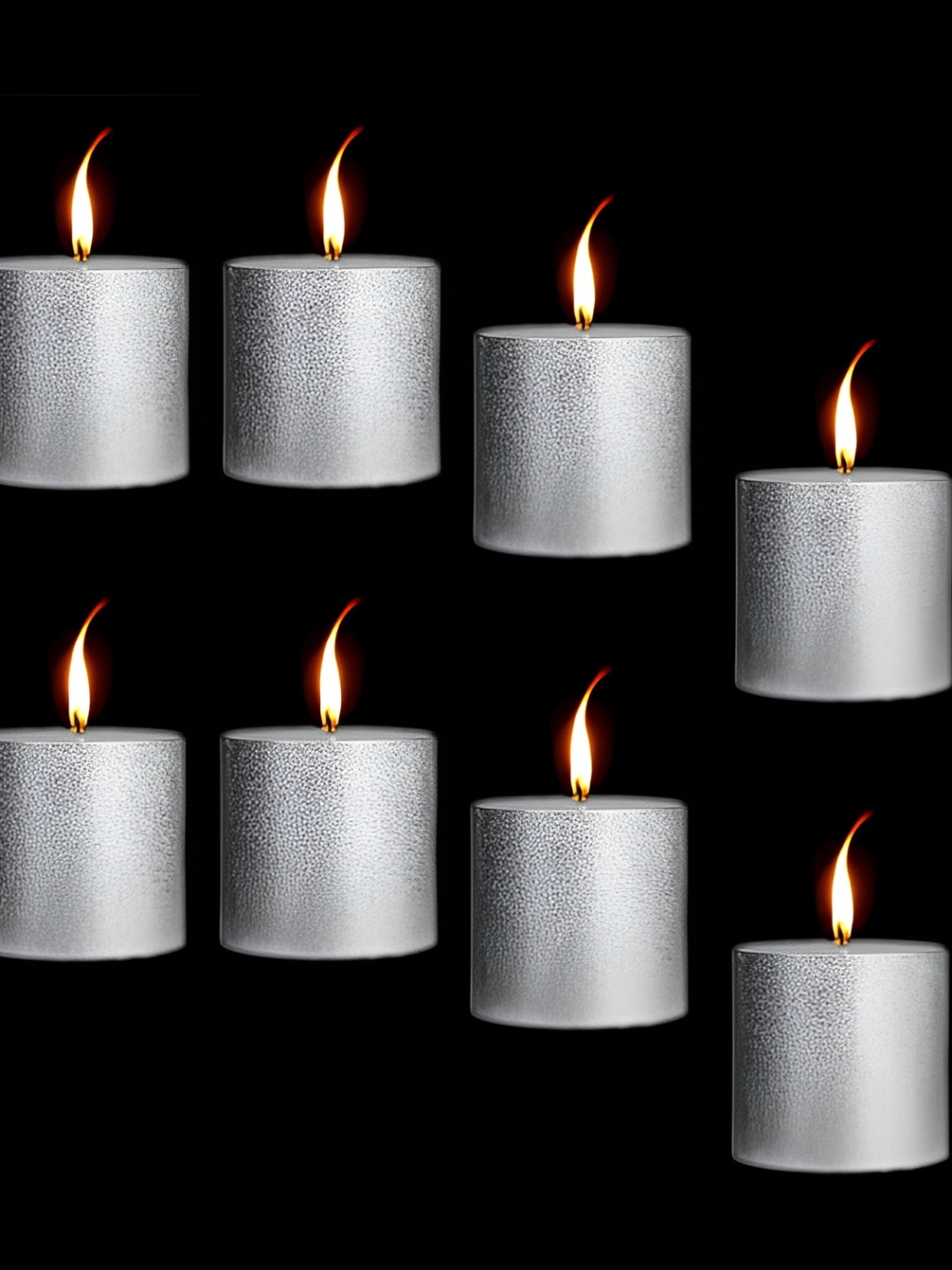 

atorakushon Silver 12 Pieces Scented Round Pillar Candle