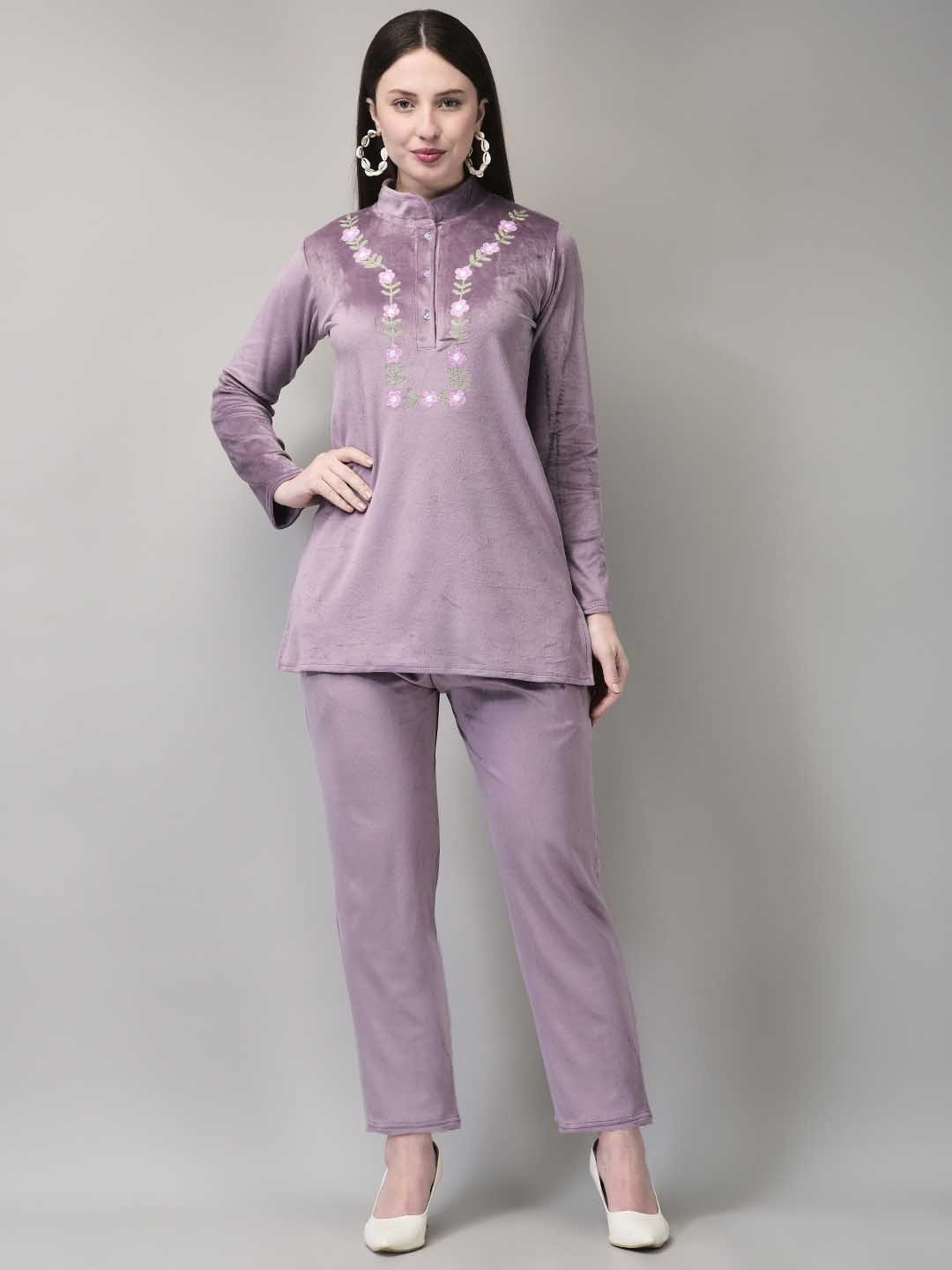

FNOCKS Embroidered Top & Trousers Co-Ords, Pink