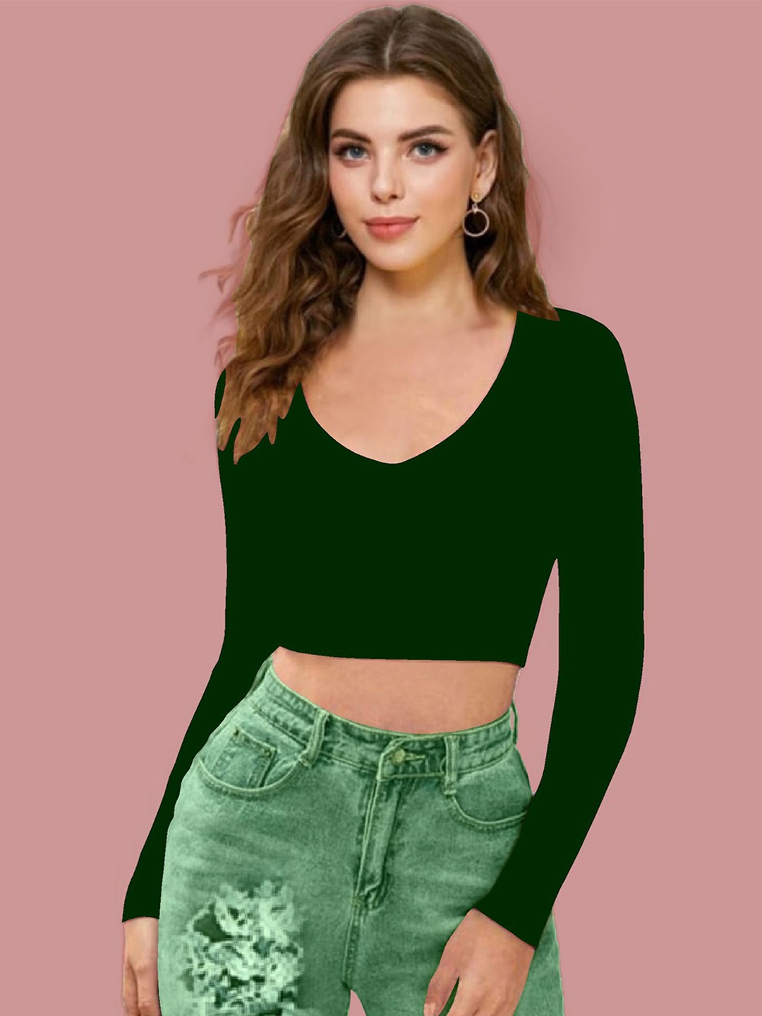 

Dream Beauty Fashion Crop Top, Green