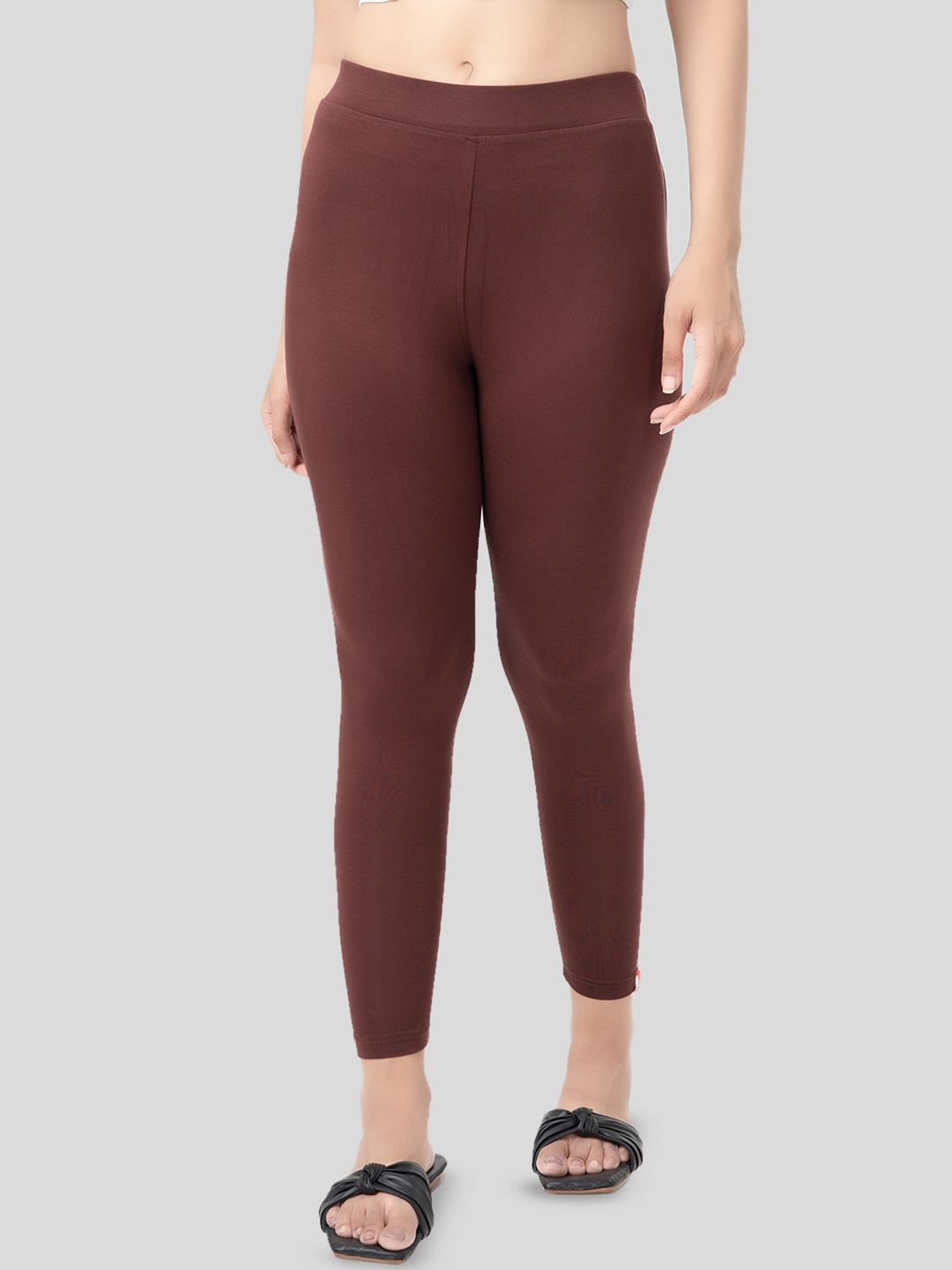 

Selsia Women Ankle-Length Leggings, Coffee brown