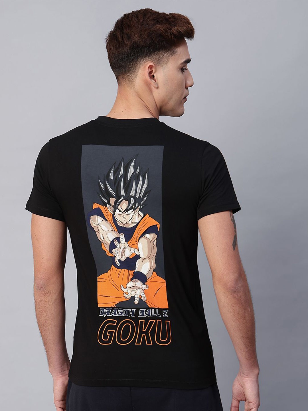 

Free Authority GOKU Printed Pure Cotton Short Sleeve T-Shirt, Black