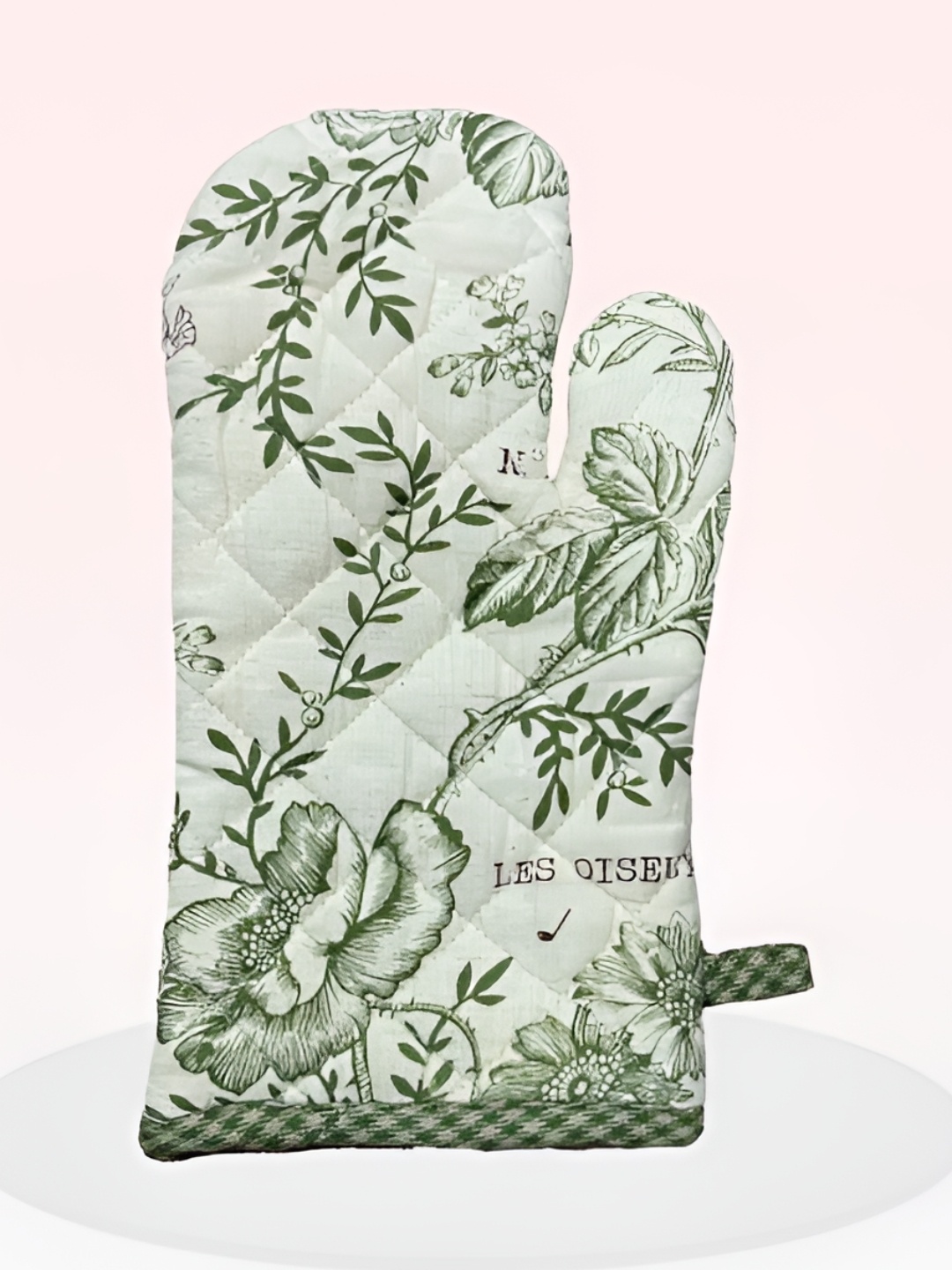 

SAJAVAT White & Green Printed Pure Cotton Oven Glove