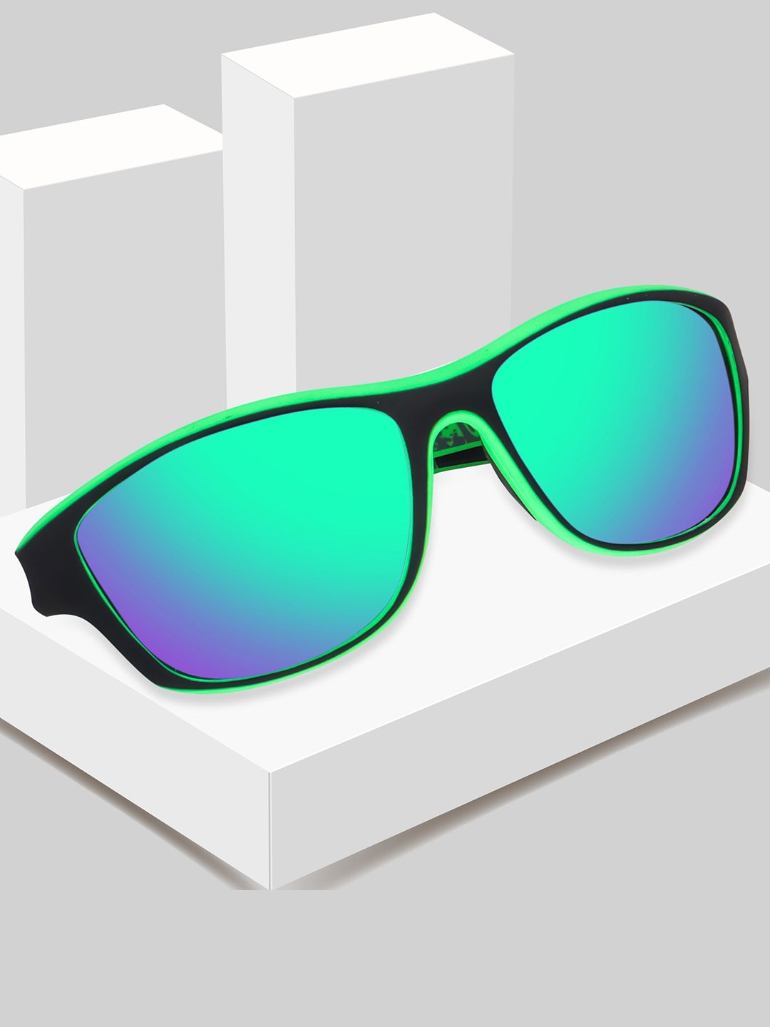

Dervin Unisex Cateye Sunglasses with Polarised and UV Protected Lens, Green