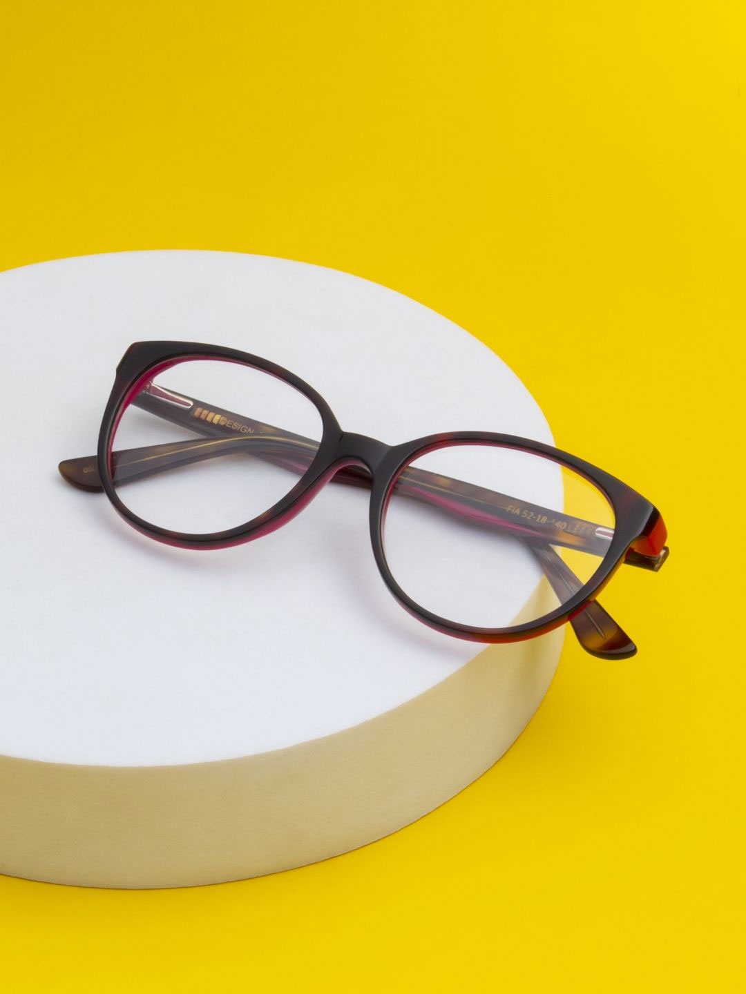 

Ted Smith Unisex Colourblocked Round Luxury Acetate Frames, Black