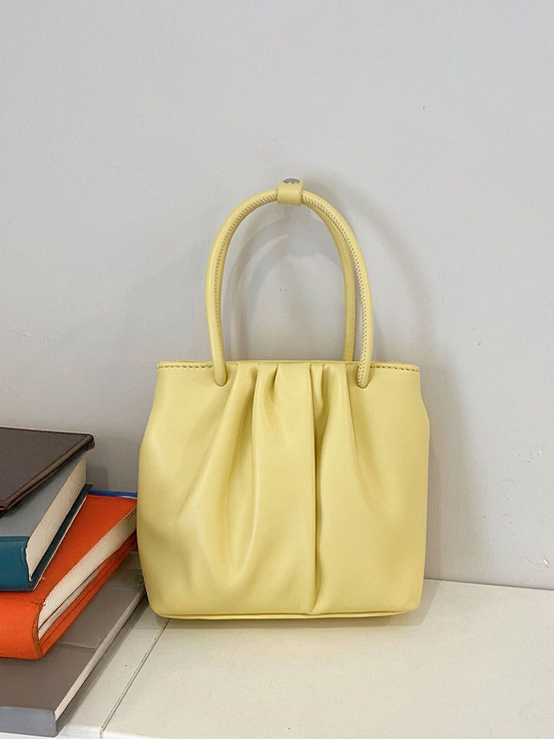 

StyleCast Bucket Shoulder Bag with Bow Detail, Yellow