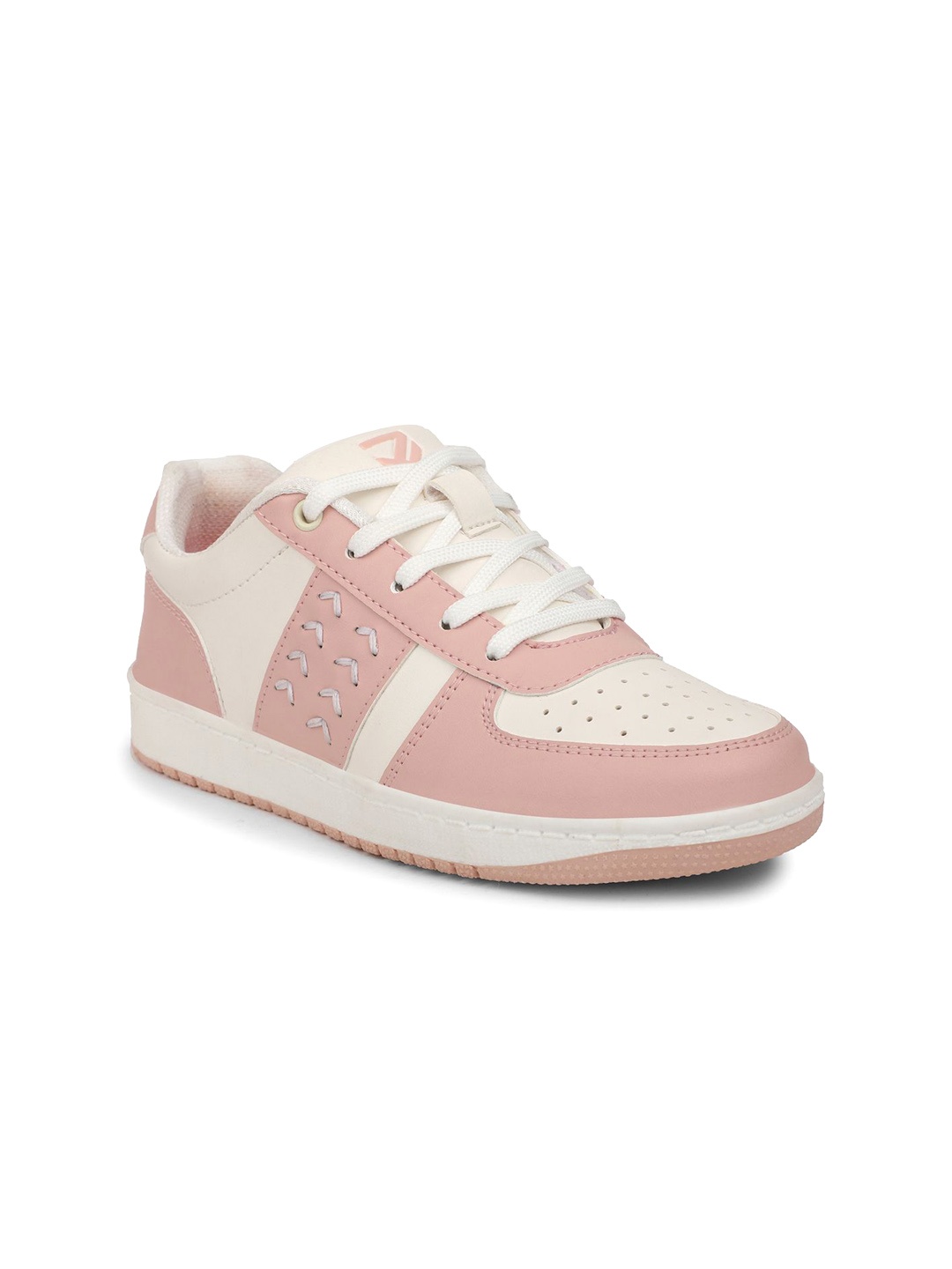 

Liberty Women Colourblocked Lace-Ups Sneakers, Peach