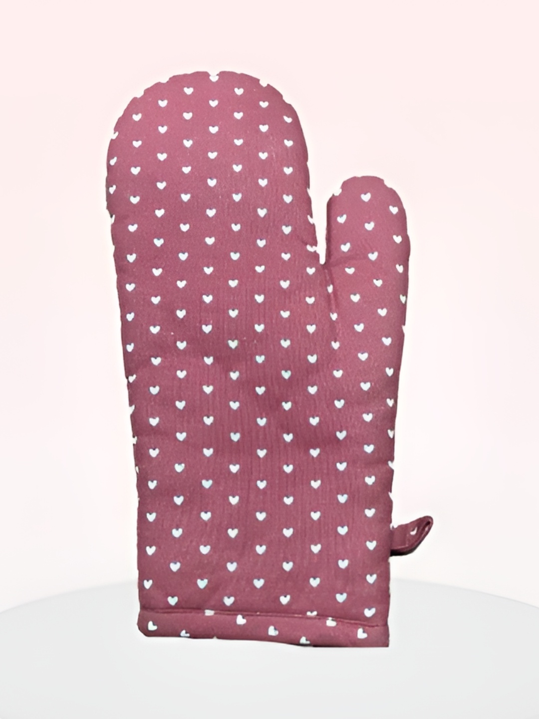 

SAJAVAT White & Maroon Printed Pure Cotton Oven Glove