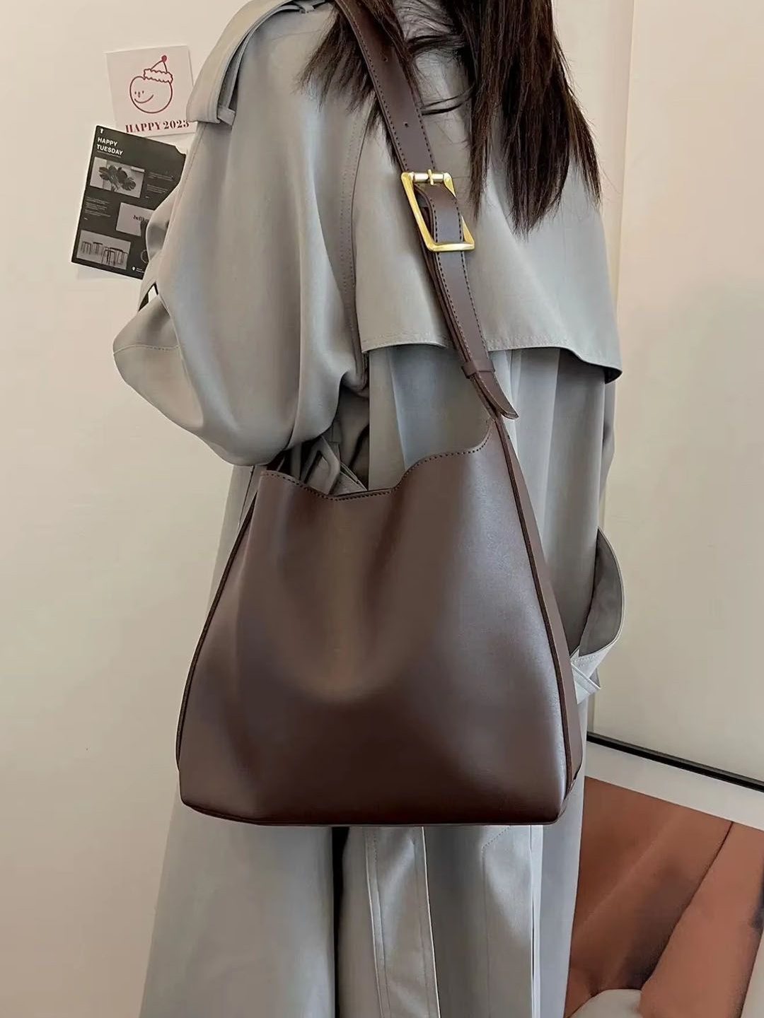 

StyleCast Bucket Hobo Bag with Tasselled, Brown