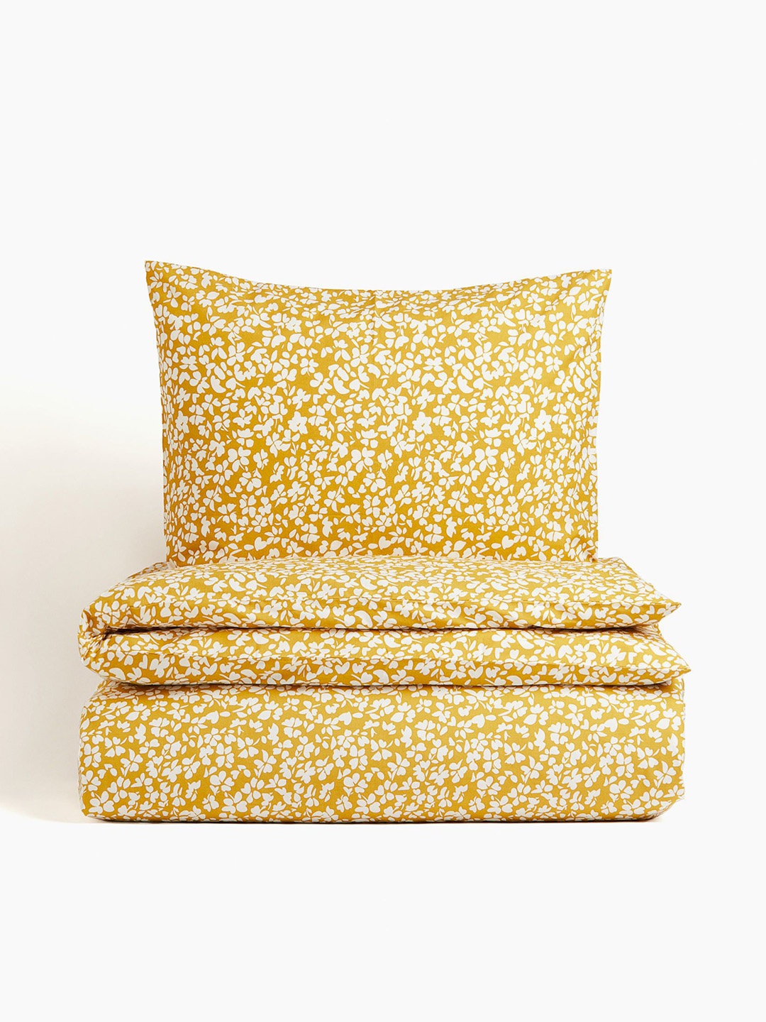 

H&M Cotton Single Duvet Cover Set, Yellow