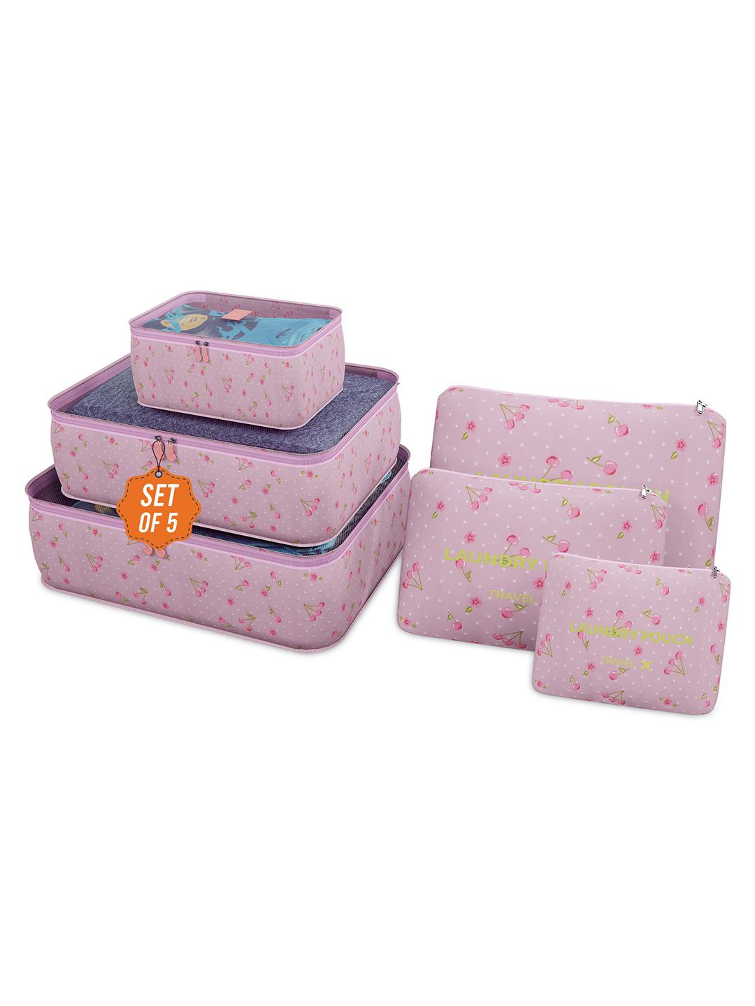 

Kuber Industries Unisex Pcs 30 Floral Printed Foldable Organisers, Purple