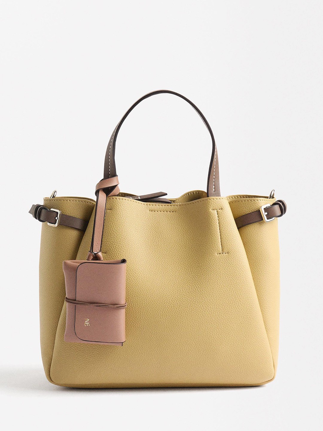

PARFOIS Structured Shoulder Bag With Pouch, Yellow