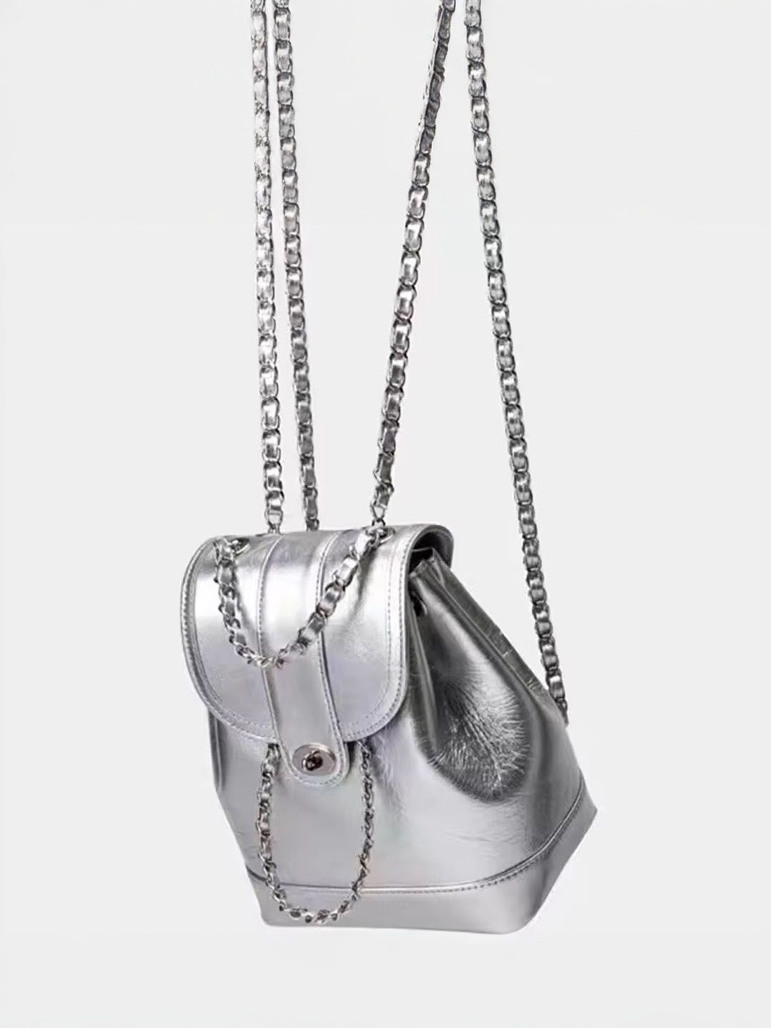 

StyleCast Bucket Shoulder Bag with Tasselled, Silver