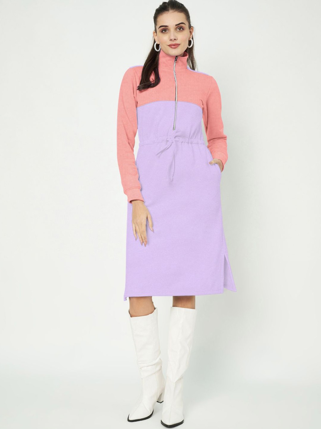 

BRINNS Colourblocked A-Line Dress, Lavender