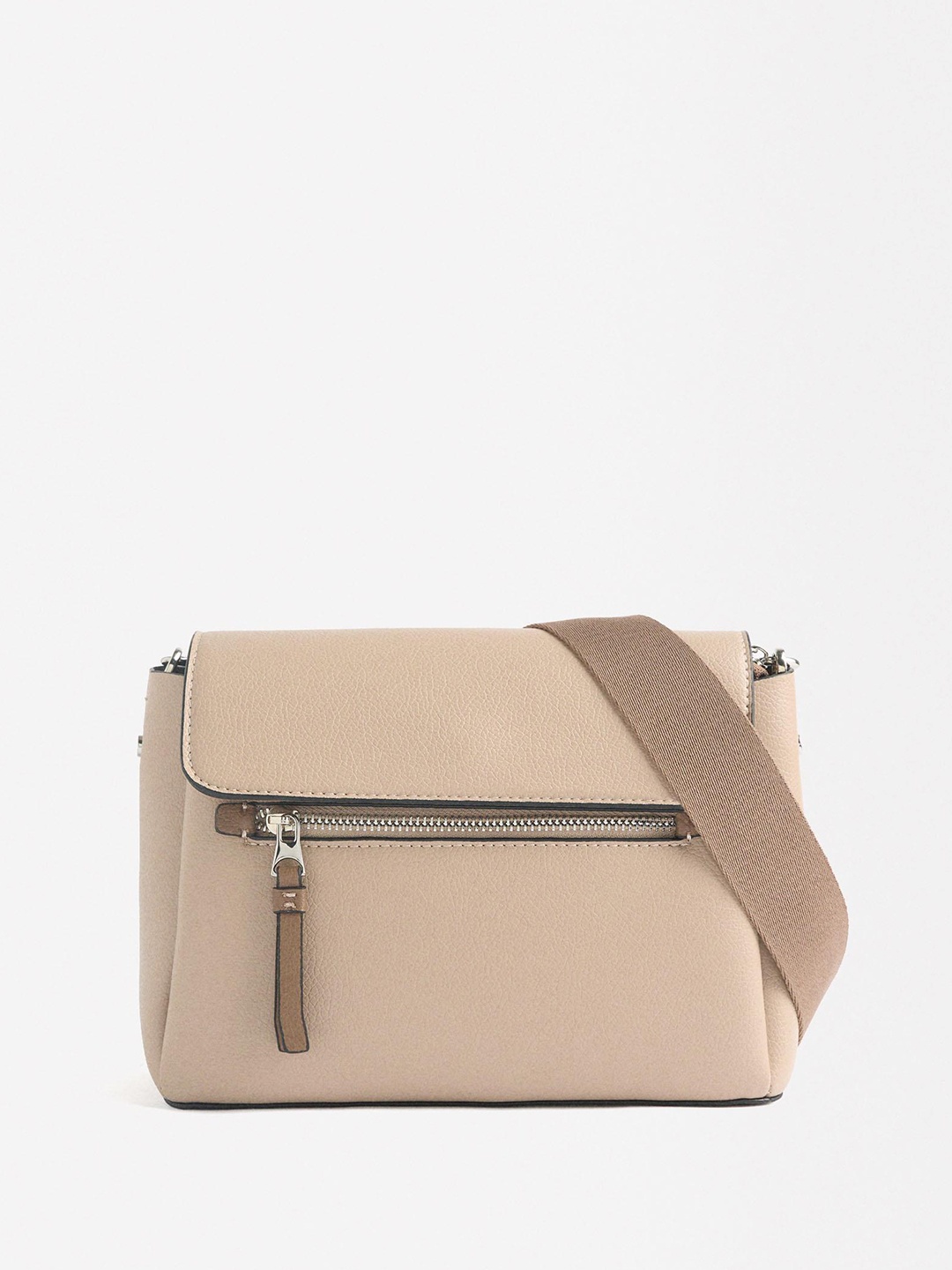 

PARFOIS Textured Structured Sling Bag, Off white