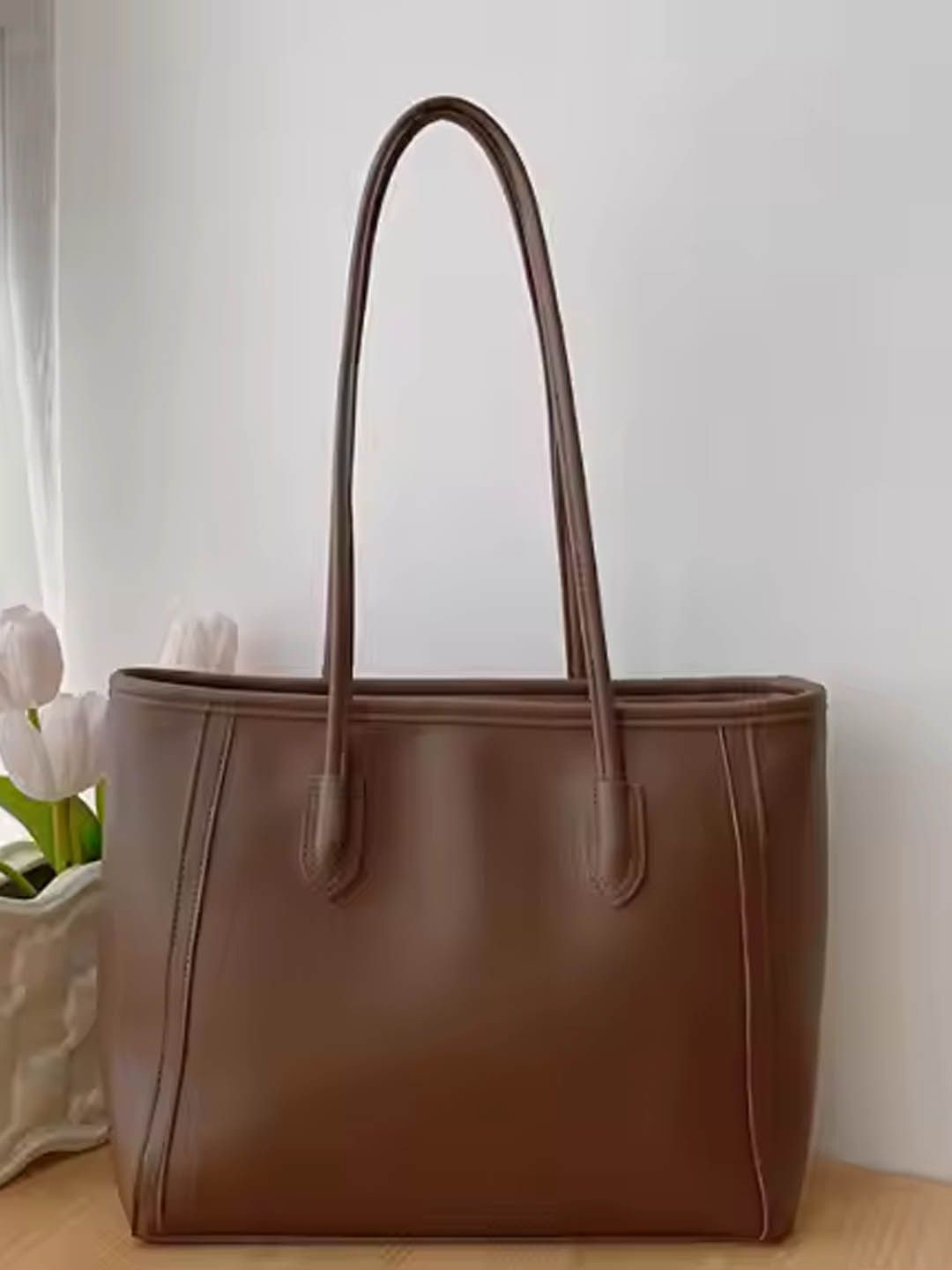 

StyleCast Shopper Handheld Bag with Tasselled, Brown