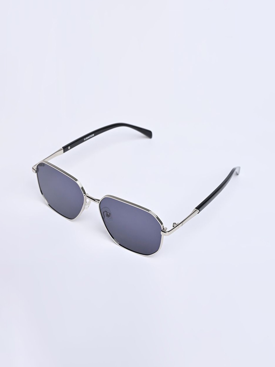 

Snitch Men Rectangle Sunglasses with UV Protected Lens SN0107-Silver