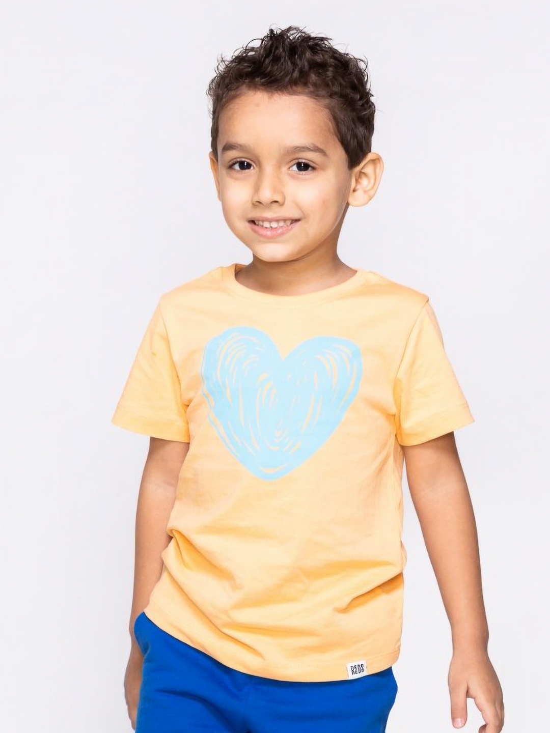 

Reedoo Unisex Kids Bio Finish Graphic Printed Round Neck Cotton T-shirt, Orange