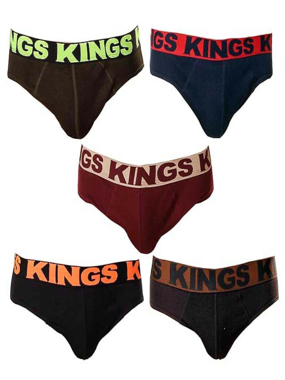 

HAP Pack Of 5 Pure Cotton Basic Briefs Mens Marco Brief_Pk_5_$P-Multicolor, Brown