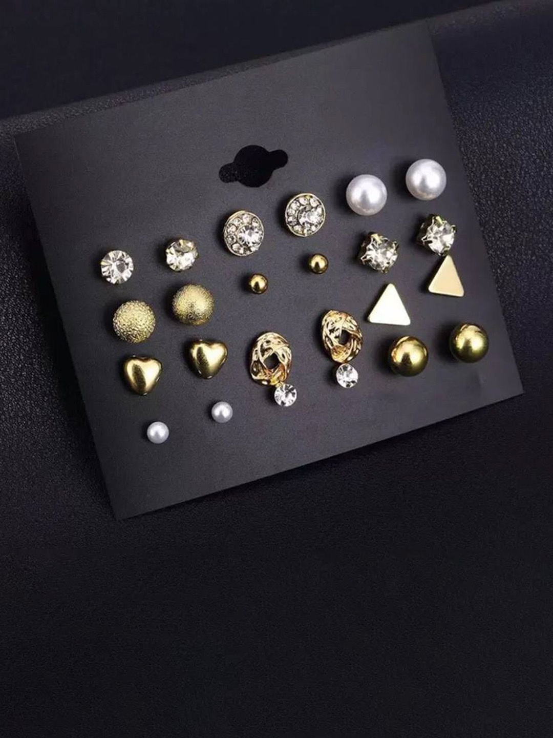 

PolluxCraft Contemporary Studs Earrings, Gold
