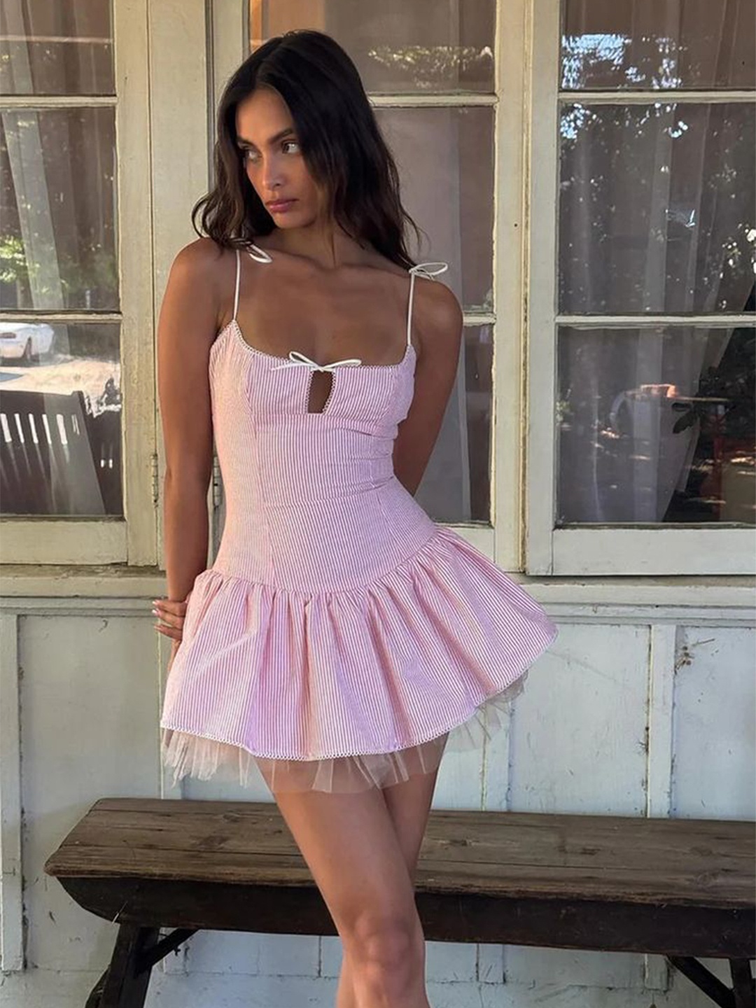 

LULU & SKY Women Drop-Waist Mini Dress, Pink