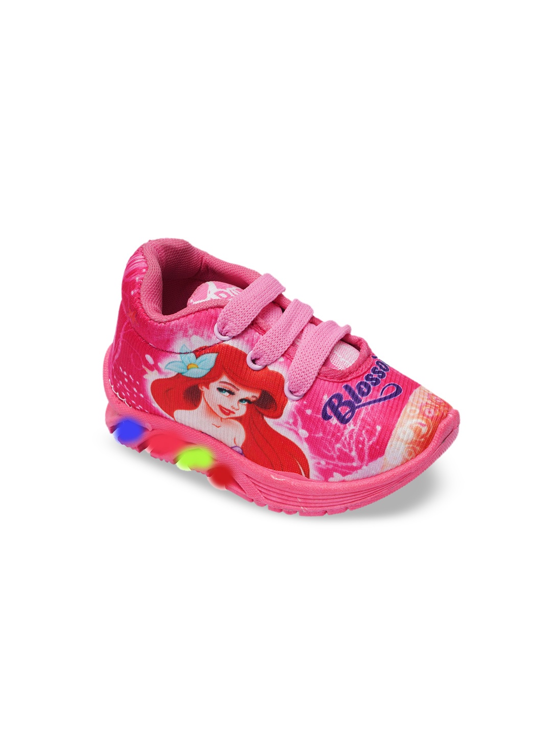 

BUNNIES Girls Printed Lace-Ups Flatforms, Pink