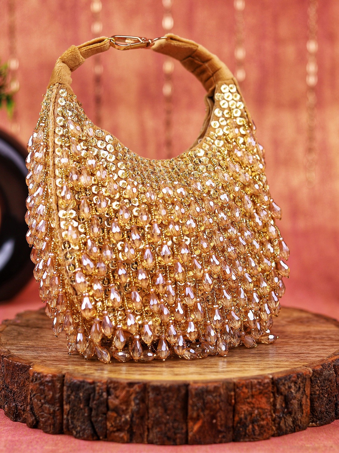 

sugarcrush Embellished Potli Clutch, Gold