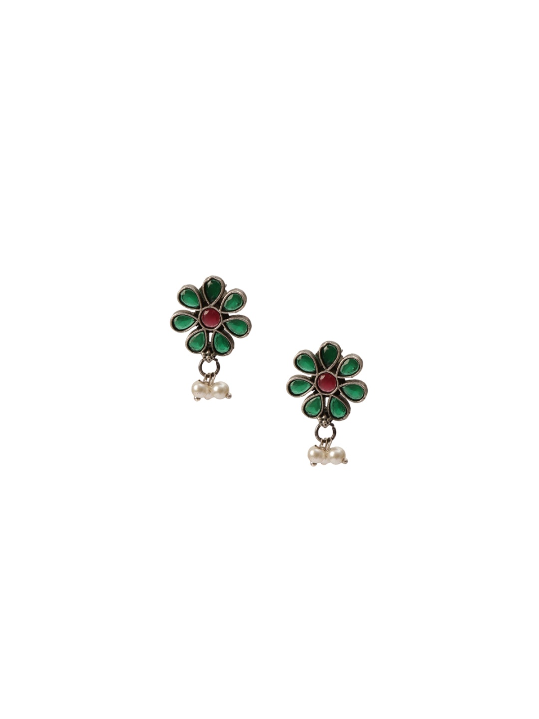 

Saagah Stone Studded & Beaded Hasli Jewellery Set, Silver