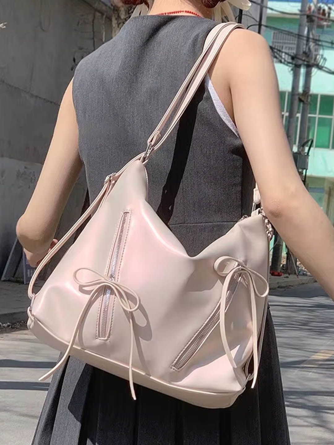 

StyleCast Structured Hobo Bag with Tasselled, Pink