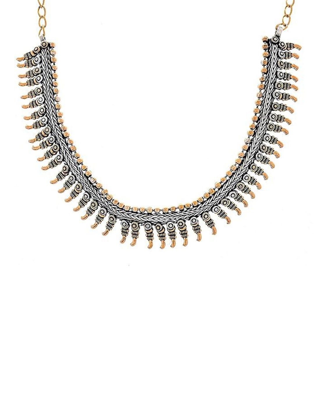 

Kezlin German Silver-Plated Statement Oxidized Necklace