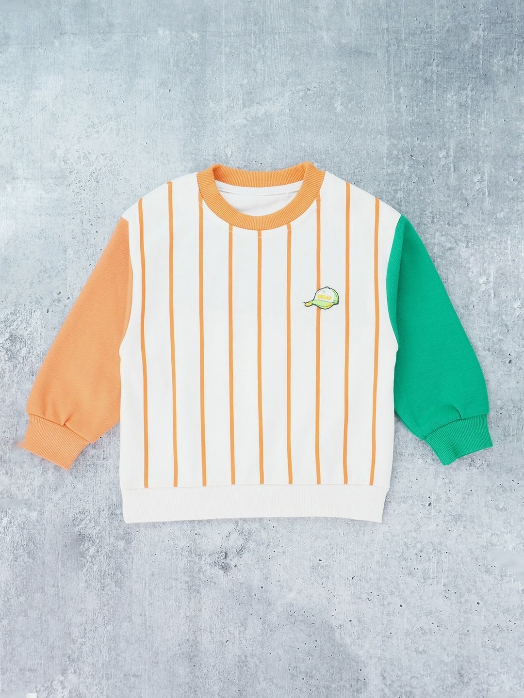 

Little Surprise Box LLP Kids Striped T-shirt, Orange