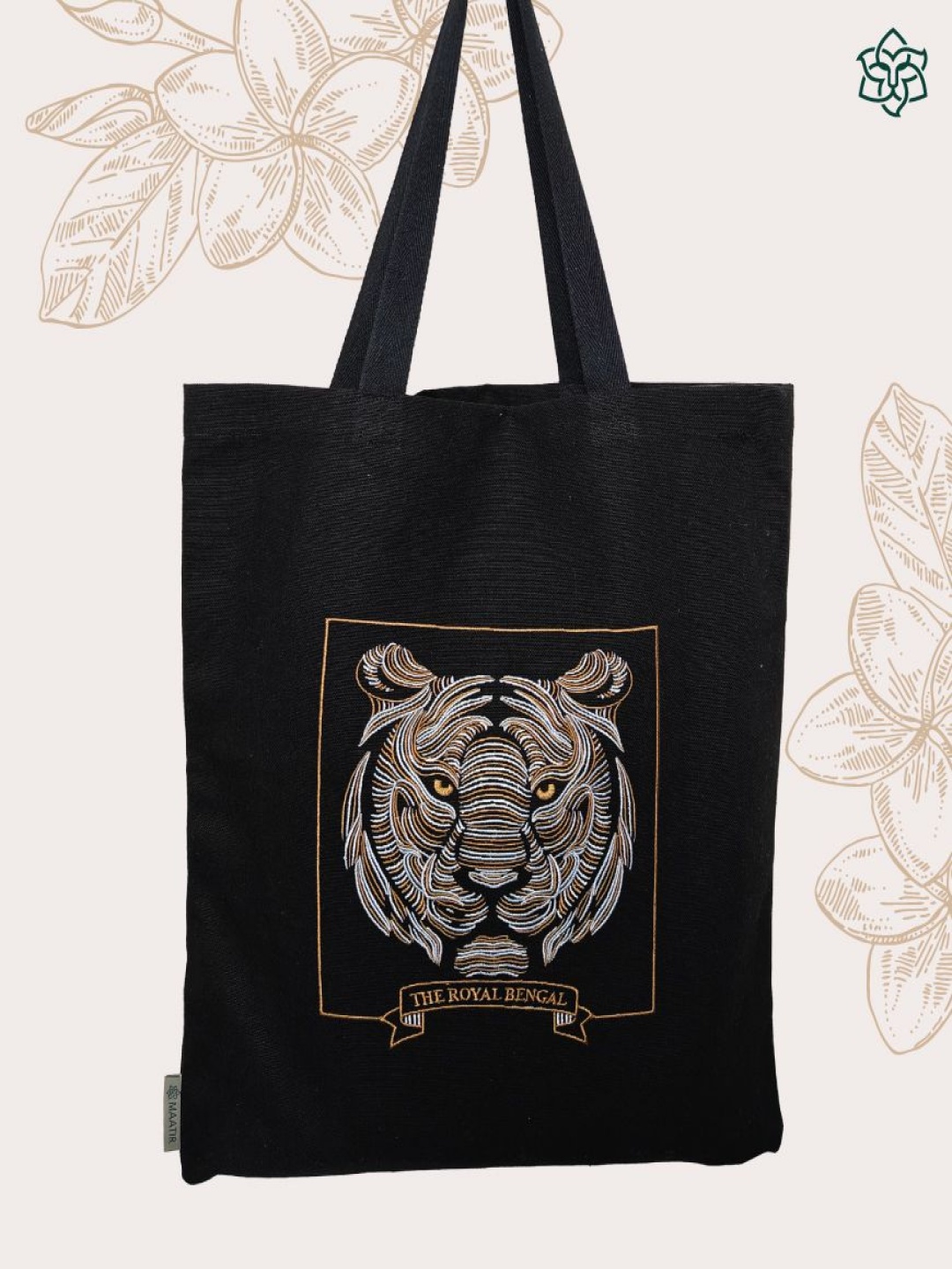 

MAATIR DESIGNS Unisex Graphic Printed Shopper Tote Bag, Black