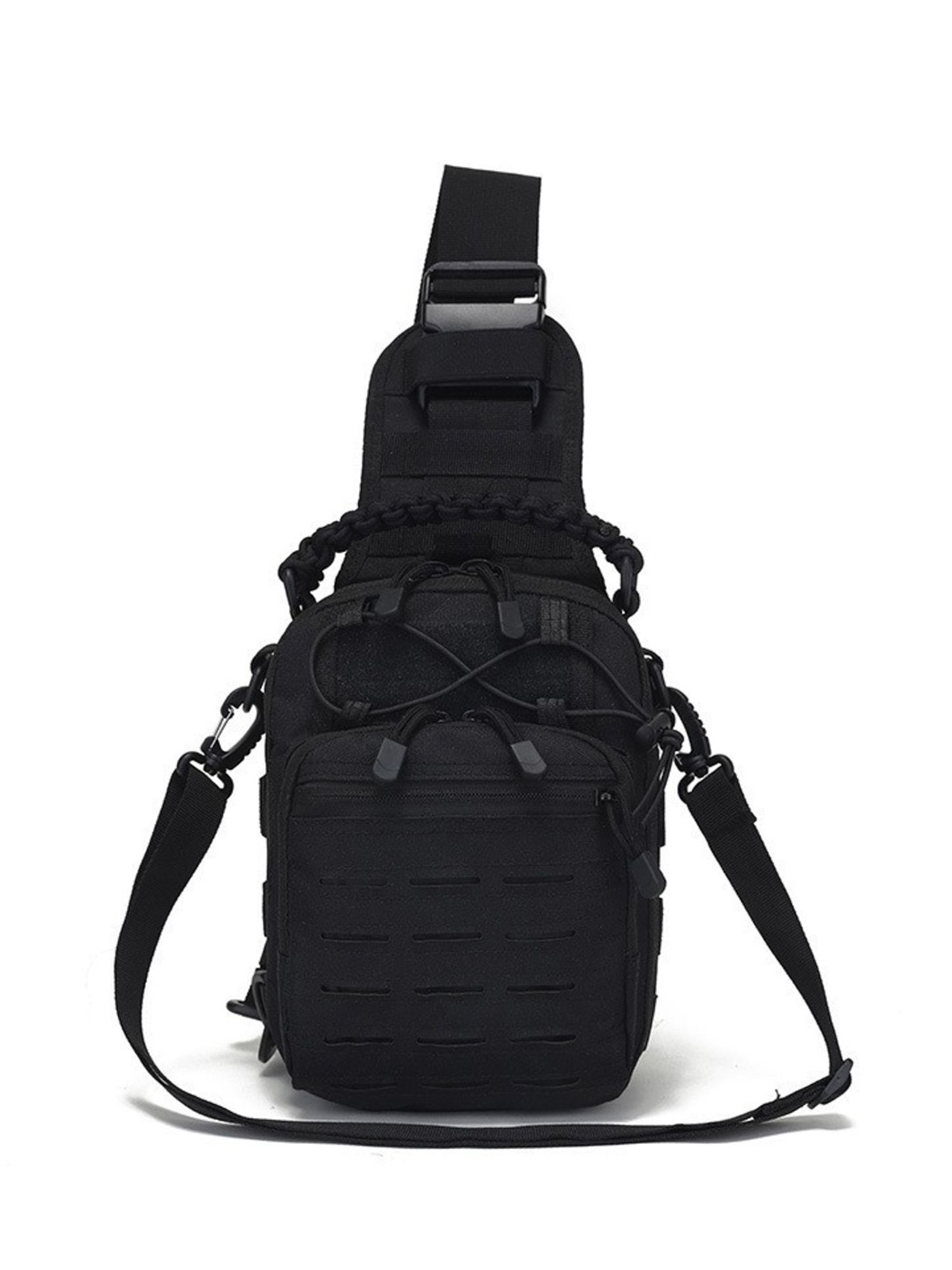 

Carry Trip Unisex Solid Crossbody Backpack, Black