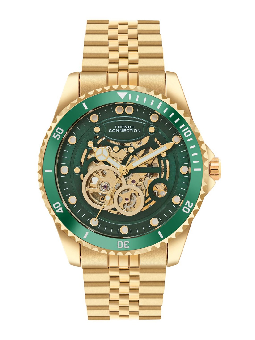 

French Connection Men Skeleton Automatic Motion Analogue Watch FCA19NGM, Green