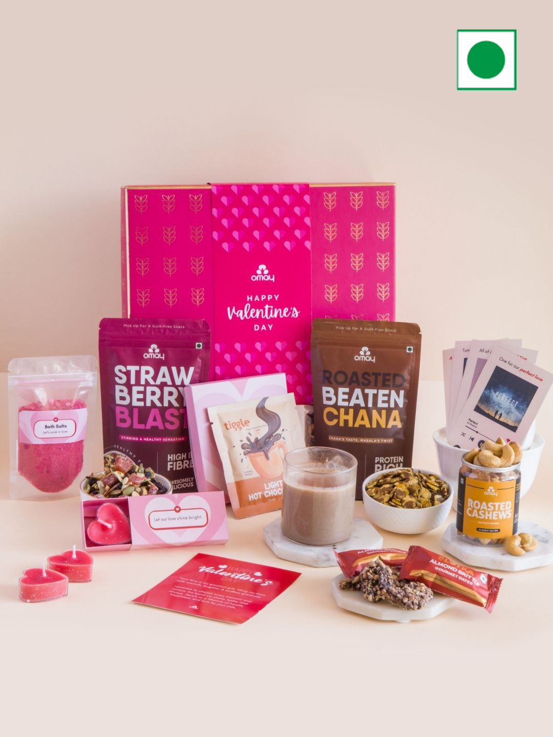 

Omay Foods Set Of 11 Forever Yours Valentine's Gift -1200g, Pink