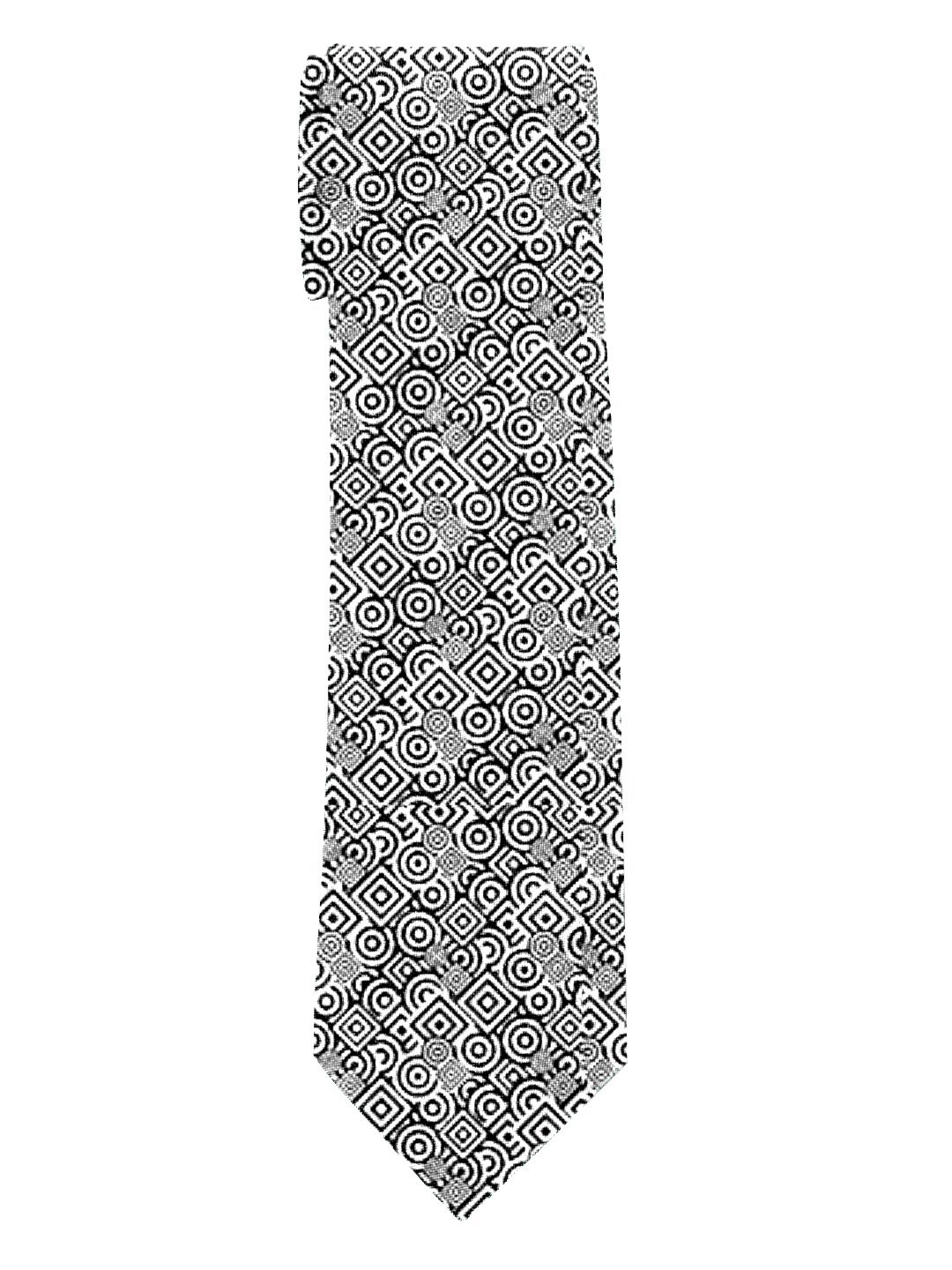 

Blacksmith Men Printed Broad Tie, Black