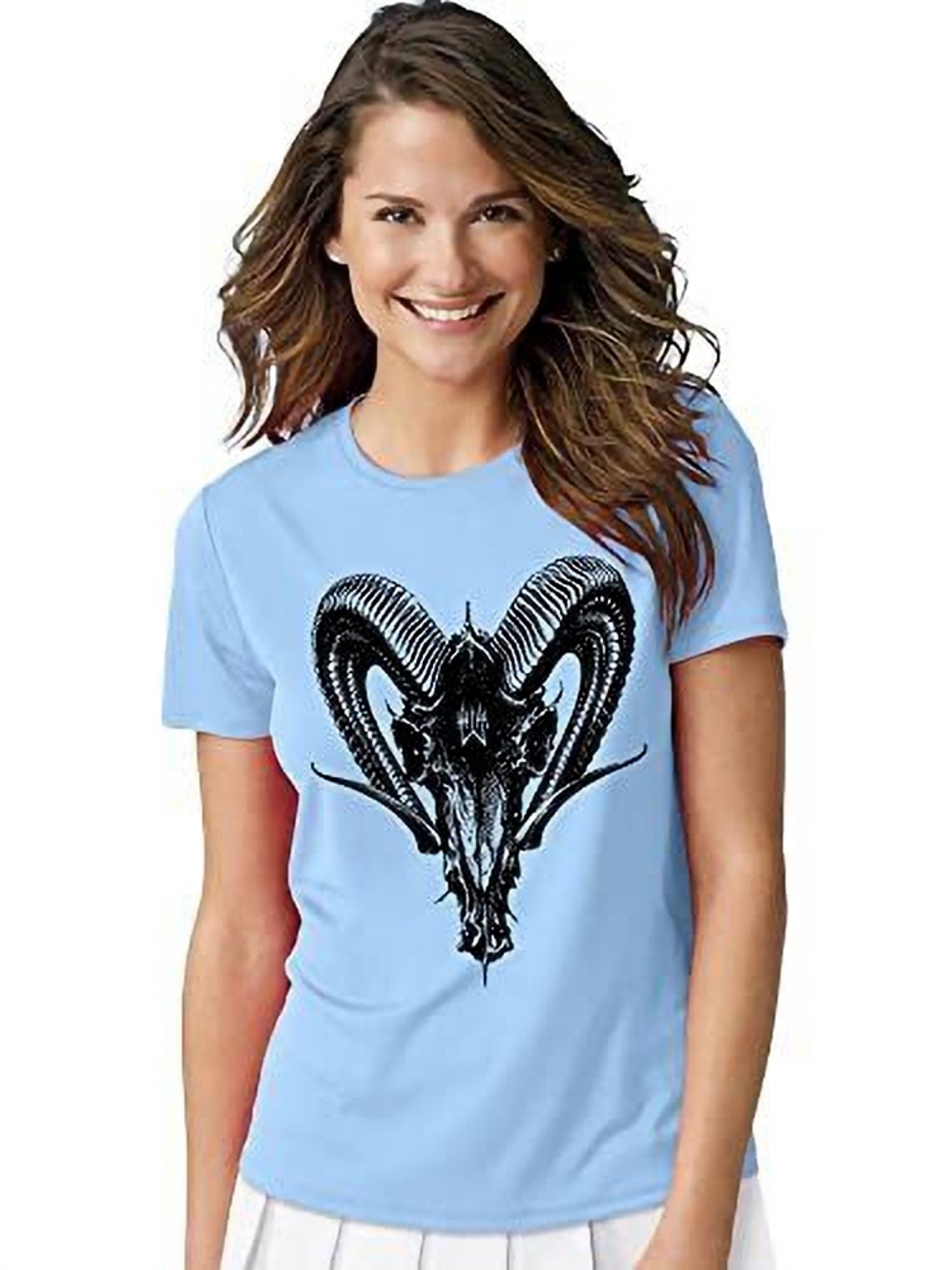 

VLAM Women Printed Extended Sleeves T-shirt, Blue