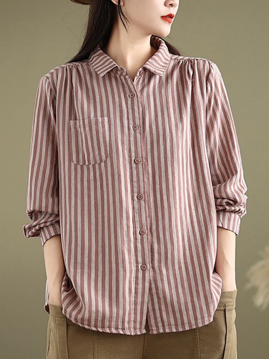 

StyleCast x Revolte Women Opaque Printed Casual Shirt, Pink