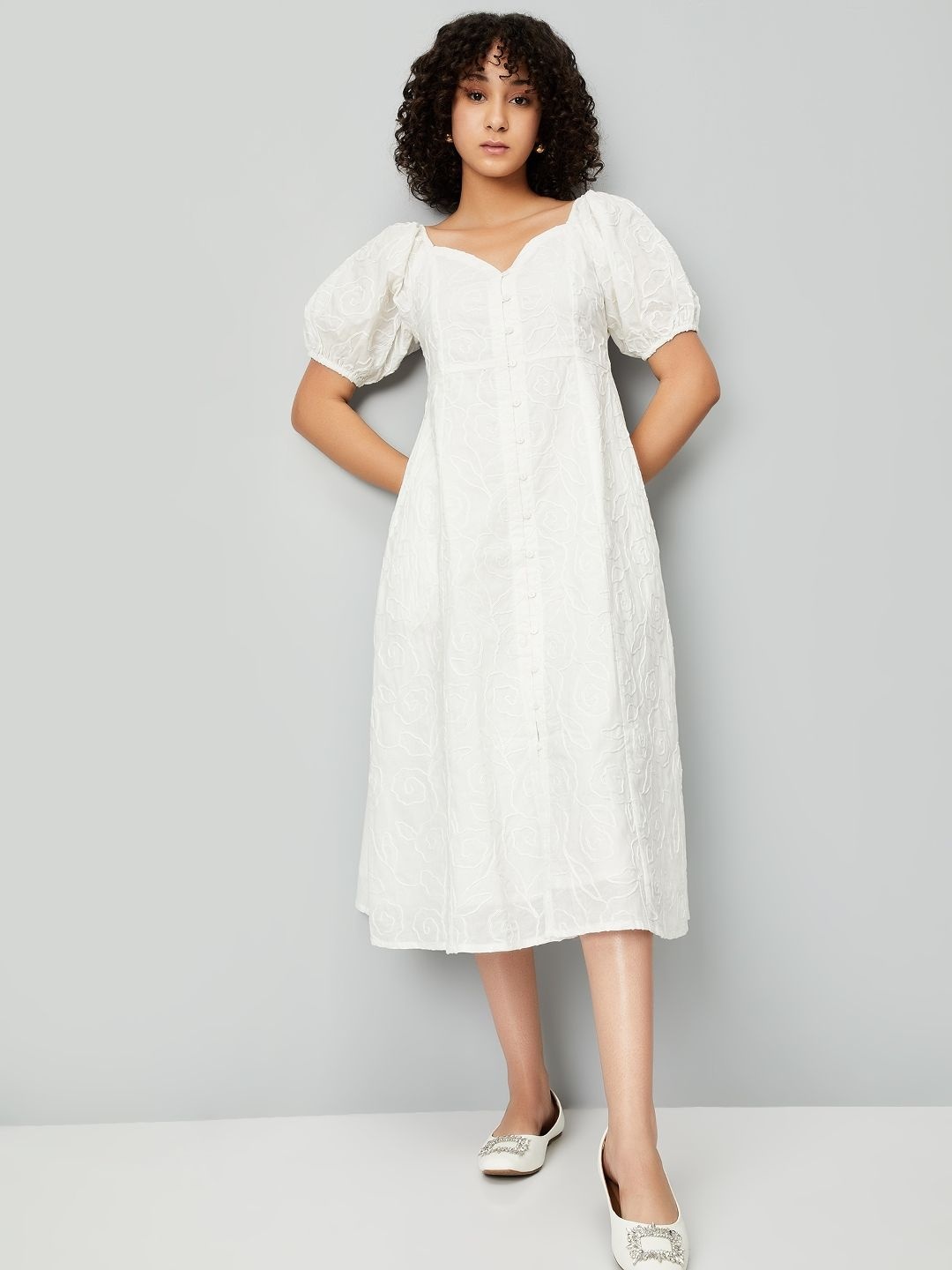 

max A-Line Midi Dress, Off white