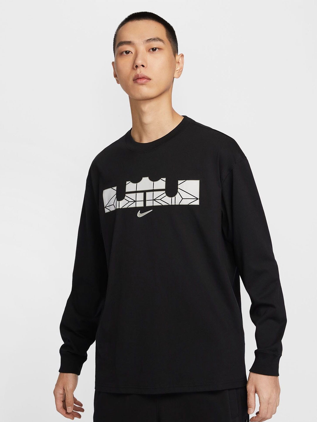 

Nike LeBron Men Max90 Long-Sleeve Basketball T-Shirt, Black