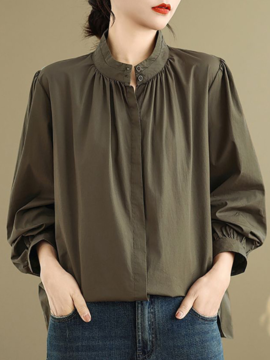 

StyleCast x Revolte Women Opaque Casual Shirt, Grey