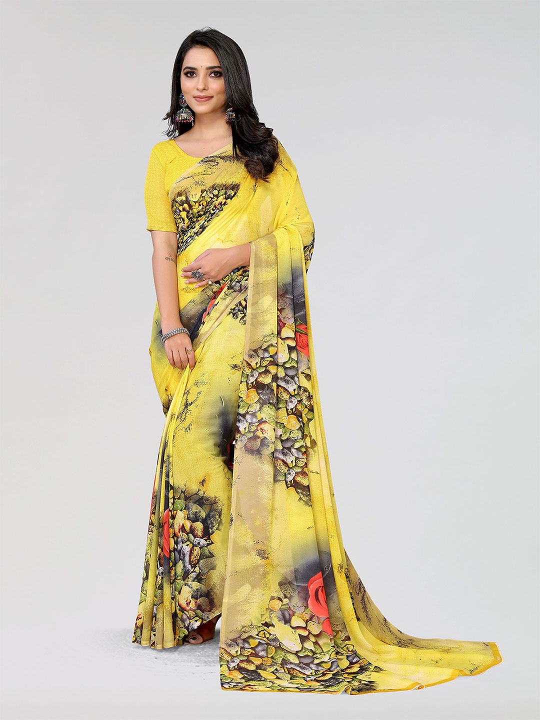 

Moda Rapido Abstract Printed Saree, Yellow