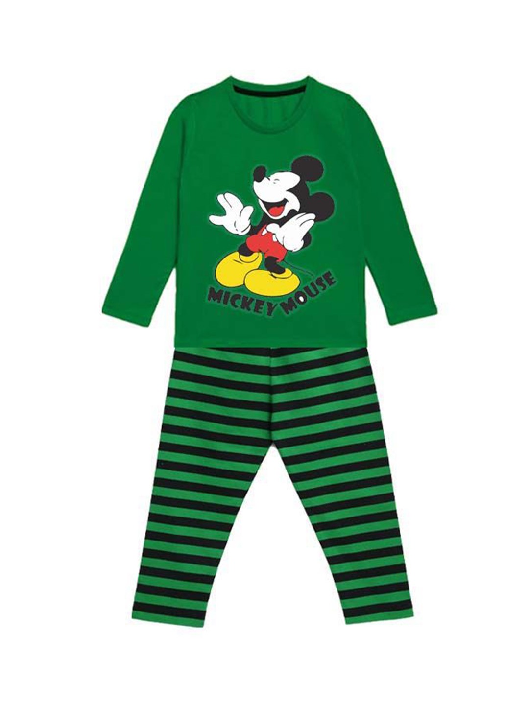 

YK Disney Boys Printed Night suit, Green