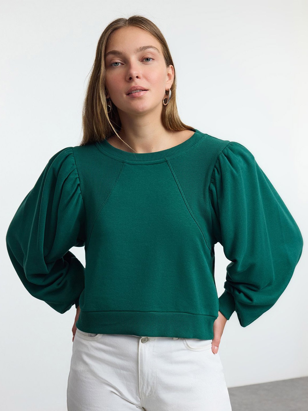 

Trendyol Women Long Sleeves Sweatshirt, Green